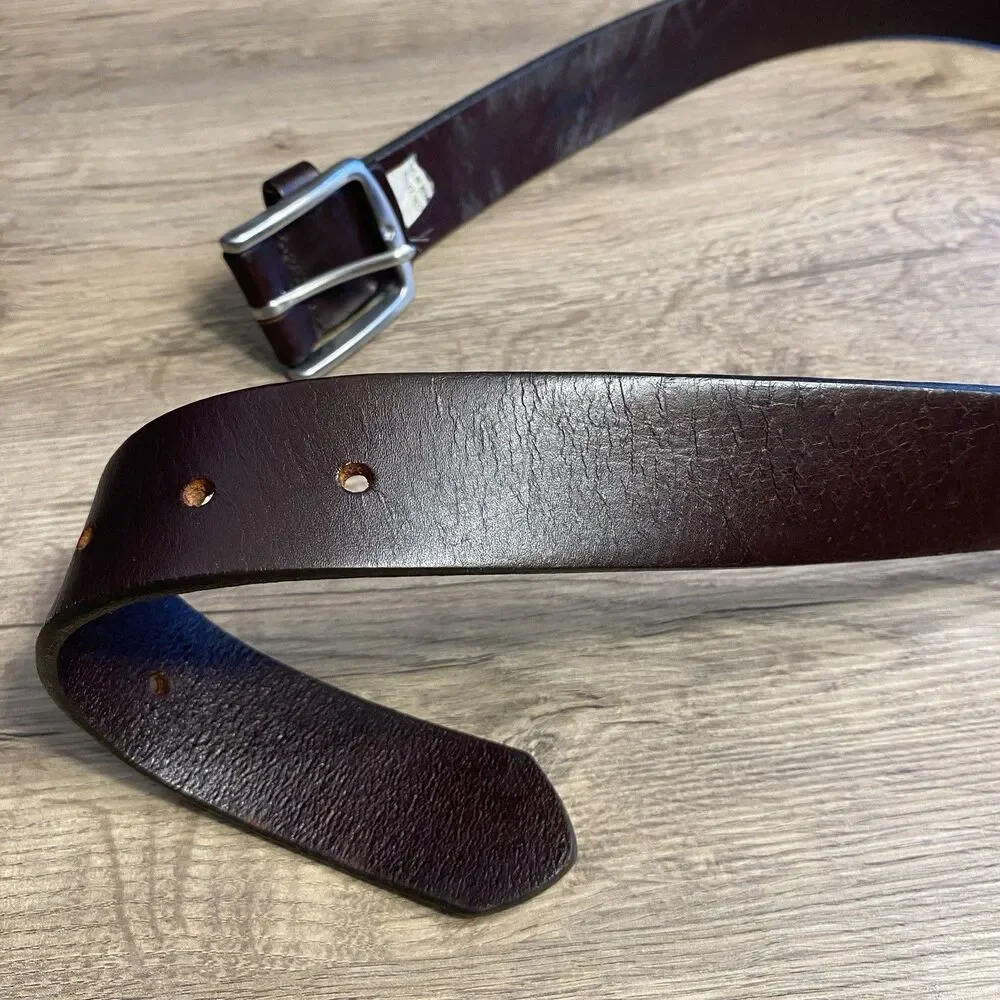 GAP Size 32 Dark Brown Genuine Cow Leather Men's Casual Belt USA